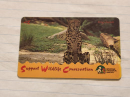 SINGAPORE-(94SIGD-O)-King Cheetah-(241)($20)(94SIGD-120867)-(tirage-180.000)(1/97)-used Card+1card Prepiad Free - Singapour