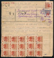 1926 PCV-távirat Karlovy-Vary-ból Budapestre 37.800K Portóval (rendkívüli Inflációs Portózás) - Other & Unclassified
