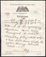 1867 Távirat Pest - Kék "Wieselburg" - Other & Unclassified