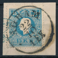 1858 15kr II. Tipus "AGRAM" + Kék Cégbélyegzős Előérvénytelenítés - Other & Unclassified