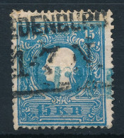 O 1858 15kr II. Tipus "(O)EDENBURG" + Kék "Fran(co)" - Autres & Non Classés