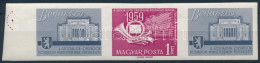 ** 1959 A Szocialista Országok Postaügyi Minisztereinek értekezlete (II.) - Berlin ívszéli Vágott Hármascsík, 1 Bélyeg 2 - Sonstige & Ohne Zuordnung