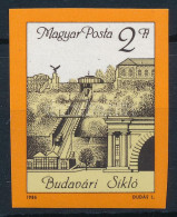 ** 1986 Budavári Sikló Vágott Bélyeg - Otros & Sin Clasificación