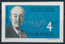 ** 1987. 200 éves A Magyar állatorvosképzés Vágott Bélyeg - Other & Unclassified