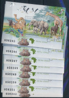 ** 1997 Földrészek állatai (I.) - Afrika 8 Db Sorszámkövető Blokk (12.000) - Sonstige & Ohne Zuordnung