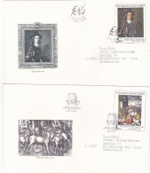 THE PAINTING 2  COVERS  FDC  CIRCULATED 1985Tchécoslovaquie - Cartas & Documentos