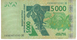 W.A.S. NIGER P617Hs 5000 FRANCS (20)19  Signature 44 FINE - West African States