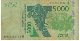 W.A.S. NIGER P617Hs 5000 FRANCS (20)19  Signature 44 FINE - West African States