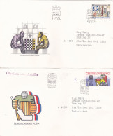 SPORTS 2  COVERS  FDC  CIRCULATED 1985Tchécoslovaquie - Storia Postale