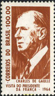 170328 MNH BRASIL 1964 VISITA DEL PRESIDENTE CHARLES DE GAULLE - Unused Stamps