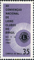 170378 MNH BRASIL 1965 12 CONVENCION NACIONAL DE LION'S CLUB - Unused Stamps
