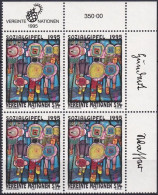 UNO WIEN 1995 Mi-Nr. 179 Eckrand-Viererblock ** MNH - Nuevos