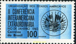170503 MNH BRASIL 1965 2 CONFERENCIA EXTRAORDINARIA INTERAMERICANA DE RIO DE JANEIRO - Unused Stamps