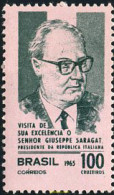 686699 HINGED BRASIL 1965 VISITA DEL PRESIDENTE ITALIANO GIUSEPPE SARAGAT - Ungebraucht