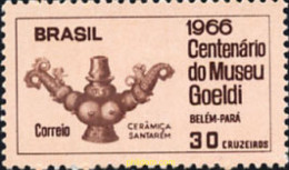 322104 HINGED BRASIL 1966 CENTENARIO DEL MUSEO GOELDI DE BELEN - Ungebraucht