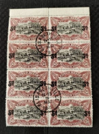 Congo Belge - 95 - Bloc De 8 - Surcharge De Malines - 1922 - MNH Avec Oblitération D'Elisabethville - Used Stamps