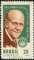 170797 MNH BRASIL 1968 CENTENARIO DEL NACIMIENTO DE PAUL HARRIS, FUNDADOR DE LA ROTARY INTERNACIONAL - Ungebraucht