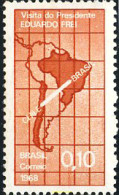170828 MNH BRASIL 1968 VISITA DEL PRESIDENTE DE CHILE EDUARDO FREI - Ungebraucht