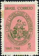 170832 MNH BRASIL 1968 CENTENARIO DEL LICEO LITERARIO PORTUGUES DE RIO DE JANEIRO - Unused Stamps