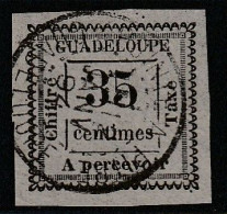 GUADELOUPE - TAXE : N°11 Obl (1884) 35c Gris - Impuestos