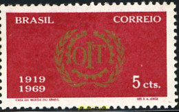 170944 MNH BRASIL 1969 CINCUENTENARIO DE LA ORGANIZACION INTERNACIONAL DEL TRABAJO - Ungebraucht