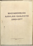 Dr. Flóderer István (összeá.): Magyarország Ajánlási Ragjegyei 1890-1977 (1981). Korabeli Fénymásolat, összetűzve, Papír - Other & Unclassified