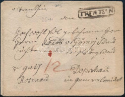1820 Portós Levél "TRENTSIN" - Dobschau - Other & Unclassified