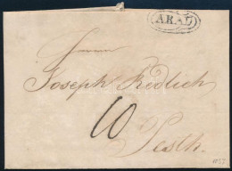 1837 Levél 10kr Portóval "ARAD" - Pesth - Sonstige & Ohne Zuordnung