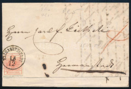 1854 3kr Levélen / On Cover "ELISABETHSTADT" - Other & Unclassified