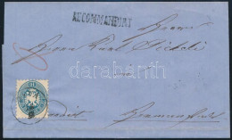 1864 2 X 10kr Levélen, A Hátoldali Bélyeg Bontásnál Eltépve "DÉVA" - Piros "HERMANNSTADT RECOMAN." - Other & Unclassified