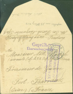 Guerre 14 Pour Prisonnier Allemand à Fort Barraux Grenoble Censures Allemande + Vu Interprète Barraux CAD Dietschweiler - Guerra Del 1914-18