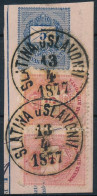 1874 Színesszámú Krajcáros 2x5kr Kivágáson, "SLATINA U SLAVONII" Bélyegzéssel - Other & Unclassified