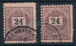 O 1888 Sztereo 24kr Extra Magasra Fogazott Bélyeg + Támpéldány - Sonstige & Ohne Zuordnung