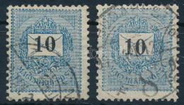 O 1898 10kr Elcsúszott értékszámmal + Támpéldány / Shifted Number - Andere & Zonder Classificatie