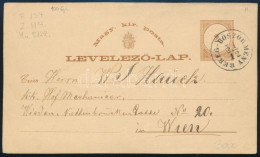 1876 2kr Díjjegyes Levelezőlap "BEREG-BÖSZÖRMÉNY" - Wien - Sonstige & Ohne Zuordnung
