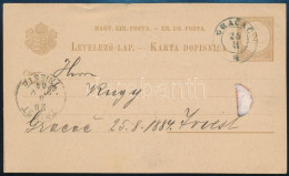 1884 2kr Díjjegyes Levelezőlap Kékesfekete "GRACAC" Bélyegzéssel - Sonstige & Ohne Zuordnung