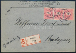 1897 3 X 5kr Ajánlott Levélen / 3 X 5kr On Registered Cover "SZATMÁR / PÉNZROVATOLÁS" - Budapest - Autres & Non Classés