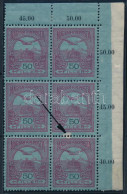 **, * 1913 Turul 50f ívsarki Hatostömb, Benne Fehér Folttal - Other & Unclassified