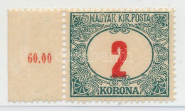O 1915 Pirosszámú Zöldportó ívszéli 2K Az értékszám Lefelé Tolódásával - Sonstige & Ohne Zuordnung