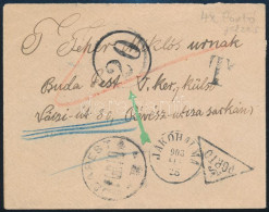 1903 Bélyeg Nélküli Portós Levél / Cover With Postage Due Marks "JAKÓHÁZA" - Budapest - Altri & Non Classificati