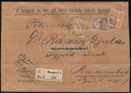 1904 Ajánlott Expressz Levél Turul 10f, 30f, 35f Bérmentesítéssel Rimaszombatra "SZEGED" - Otros & Sin Clasificación