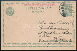 1916 Kétnyelvű 5f Díjjegyes Levelezőlap "RUMA" - Wien (Hodobay 62a: 40.000) - Other & Unclassified