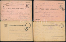 ~1914-1915 4 Db Tábori Posta Levelezőlap Klf Néma Bélyegzésekkel - Other & Unclassified