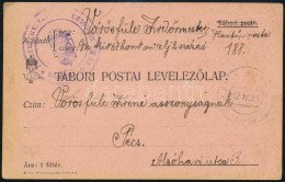 1915 Tábori Posta Levelezőlap "HP 188" - Autres & Non Classés