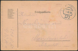 1918 Tábori Posta Levelezőlap / Field Postcard "FP 572" - Autres & Non Classés