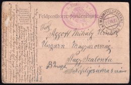 1915 Tábori Posta Levelezőlap "K.u.K. Festungsfeldbahn 3. Bauabteilung" + "MFP POLA C" - Other & Unclassified