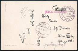 1917 Tábori Posta Képeslap "S.M.S. Scharfschütze" - Other & Unclassified