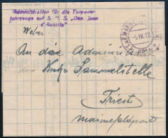 1918 Tábori Posta Levél "S.M.S Don Juan D'Austria" - Other & Unclassified