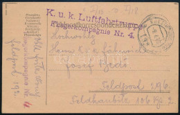 1917 Tábori Posta Levelezőlap / Field Postcard "EP 192 A" + "K.u.K. LUFTFAHRTRUPPEN / FLIEGERKOMPAGNIE Nr. 4" - Autres & Non Classés