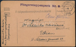 1917 Tábori Posta Levelezőlap "K.u.K. FELDPOSTAMT 406" + "Fliegeretappenpark Nr. 9." - Other & Unclassified